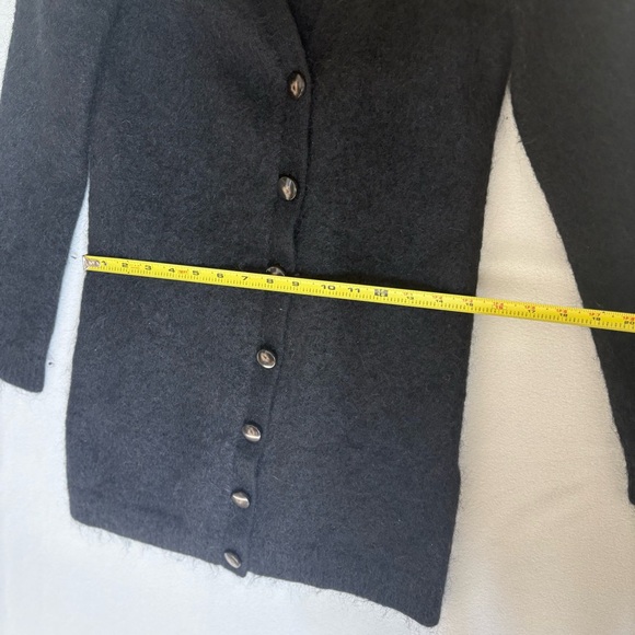 Sézane La Maille Cardigan Black Mohair Blend Small - Picture 8 of 9